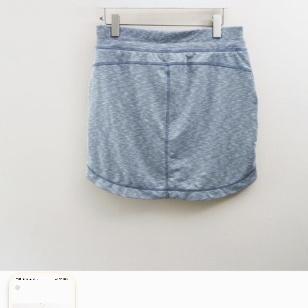 Athleta Techie Terry Athletic Skirt Size (M Tall) Heathered Gray EUC - Picture 3 of 7